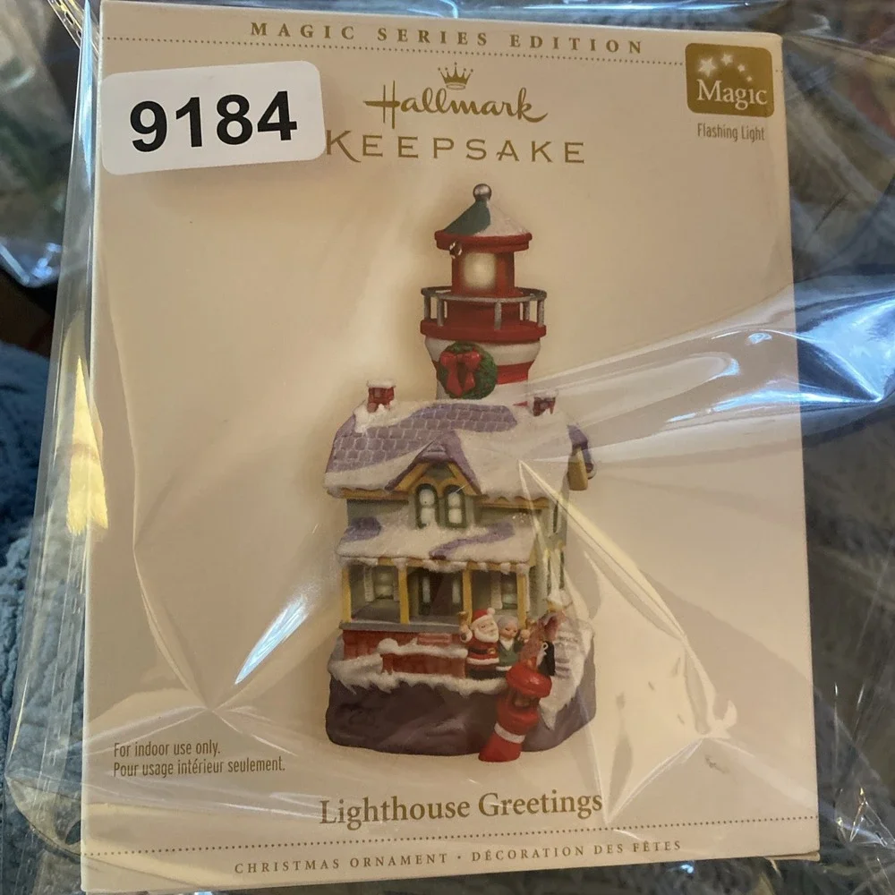 Hallmark Keepsake Lighthouse Greetings 2006 #10 Magic Light Ornament Christmas